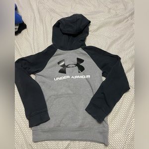 Black and grey UA hoodie